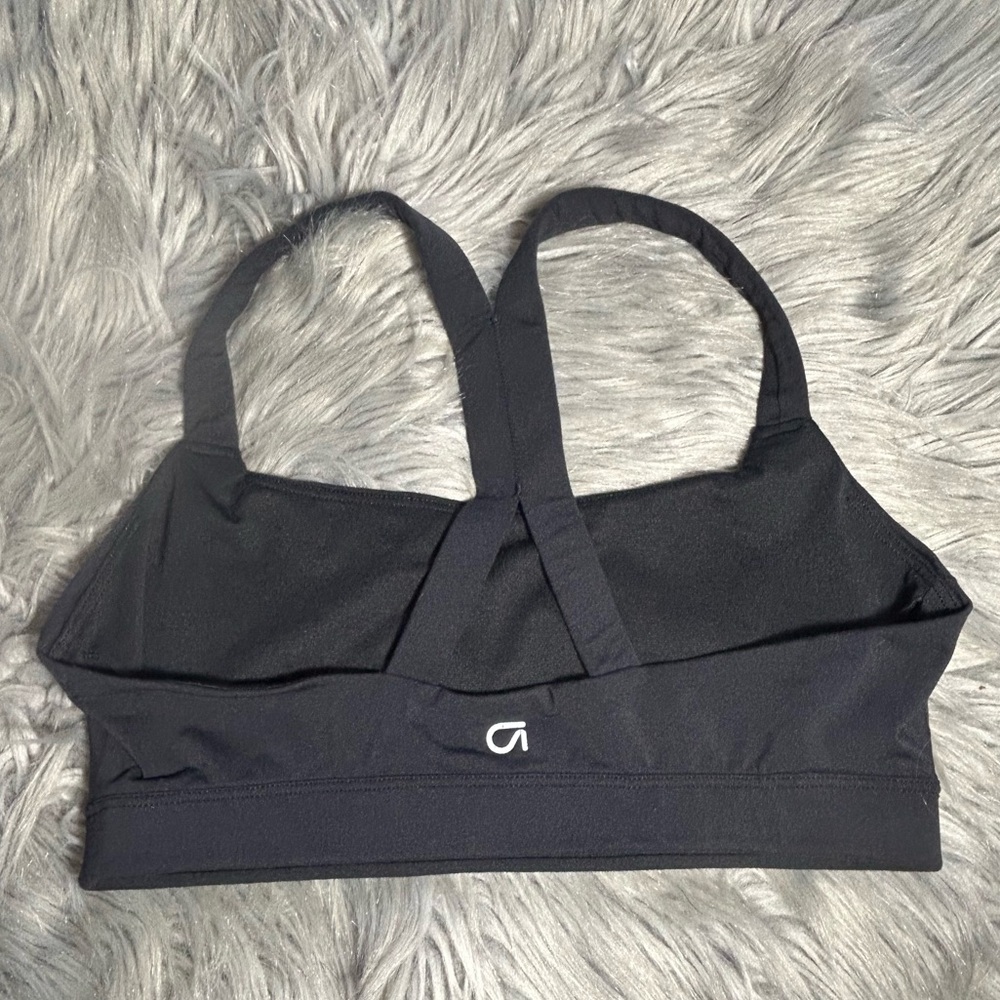 Gap Raceback with Keyhole Black Sports Bra Size Small